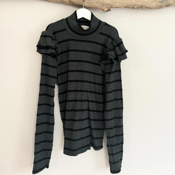 Anthropologie T.La Ribbed Petite Turtleneck in Dark Green NWT - Picture 3 of 8